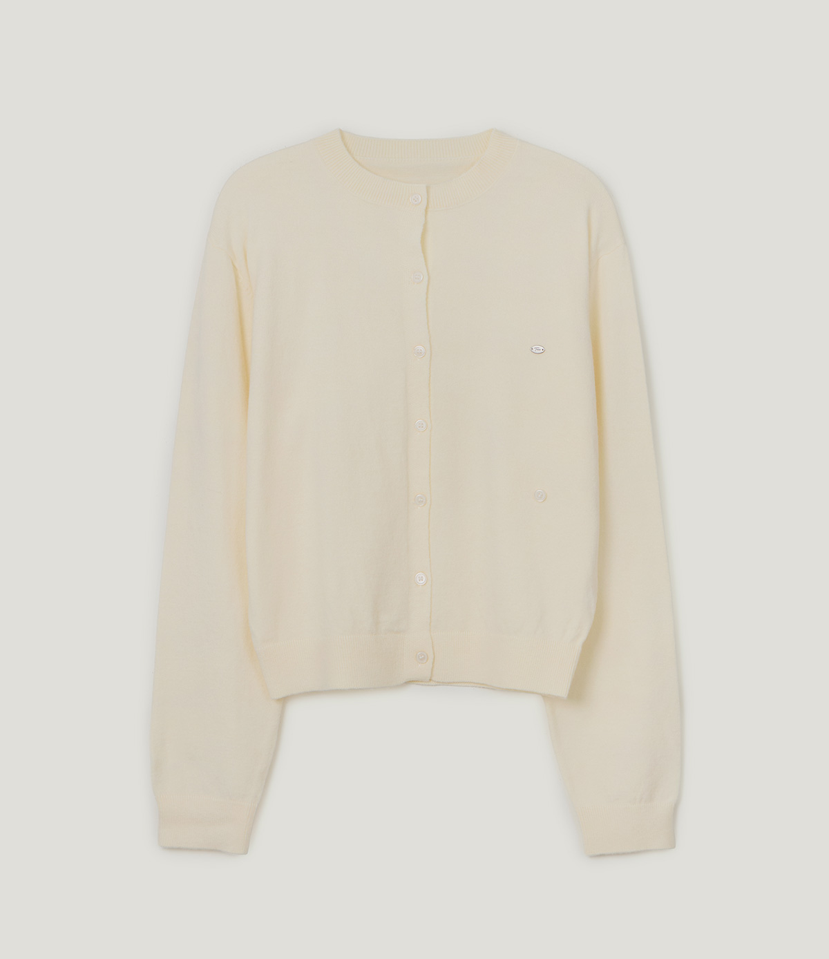 TWEE Clone asymmetric two-way knit long sleeve cardigan - Product detail view