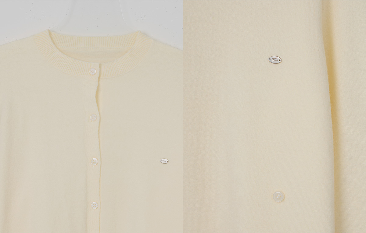 TWEE Clone asymmetric two-way knit long sleeve cardigan - Product detail view