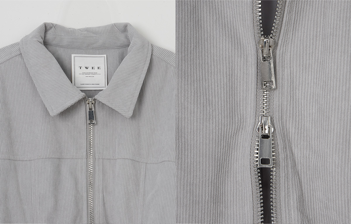 TWEE Bent corduroy collar long sleeve jacket - Product detail view