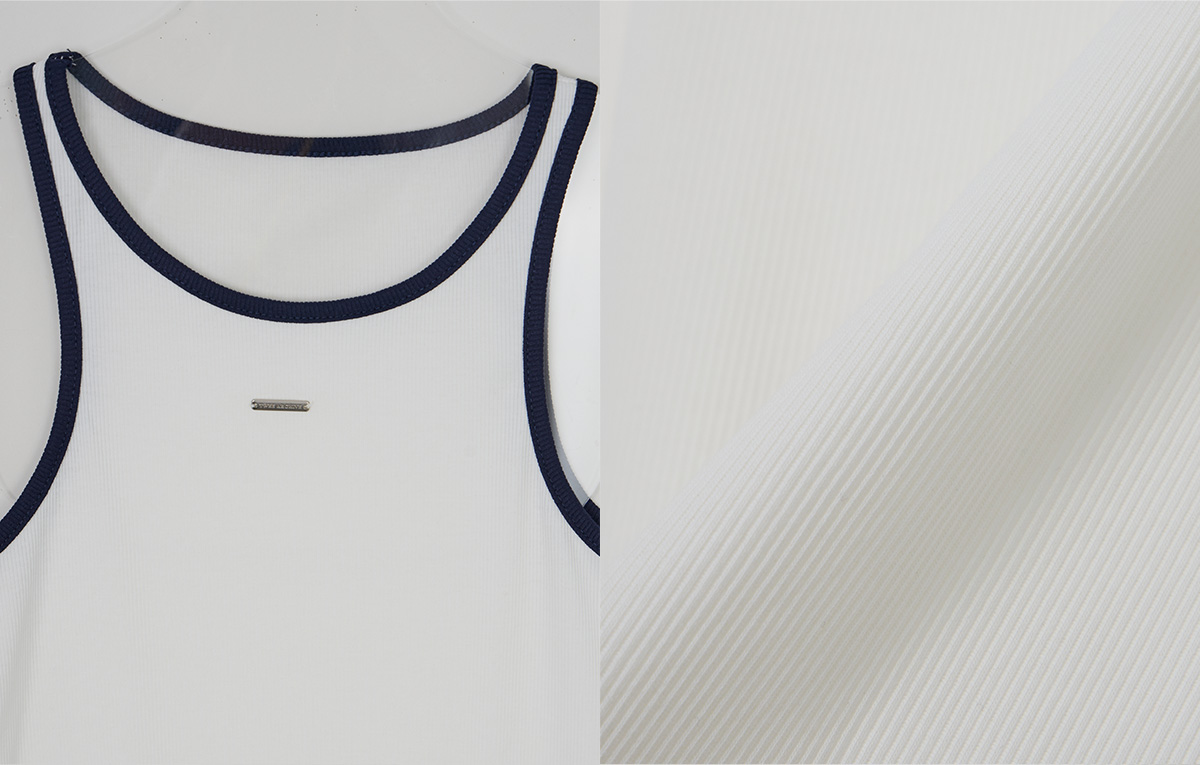 TWEE Roizen contrast sleeveless long sleeve T-shirt set - Product detail view
