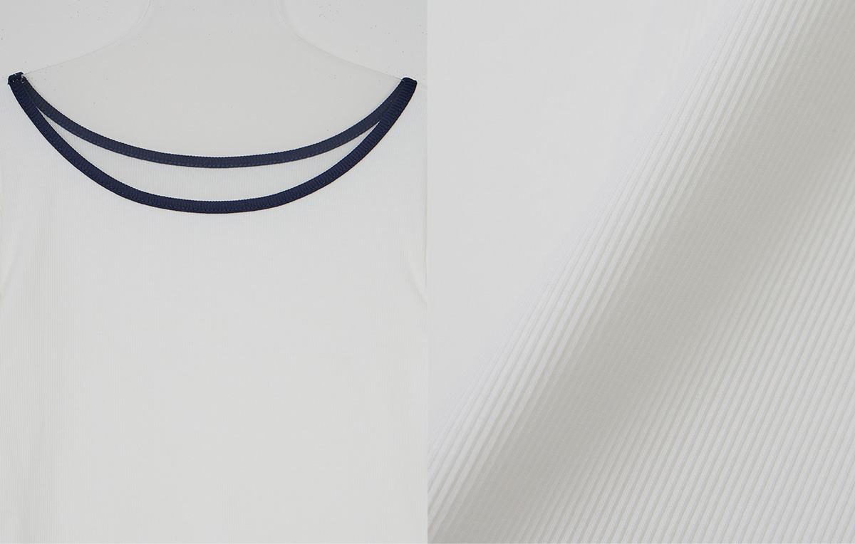 TWEE Roizen contrast sleeveless long sleeve T-shirt set - Product detail view