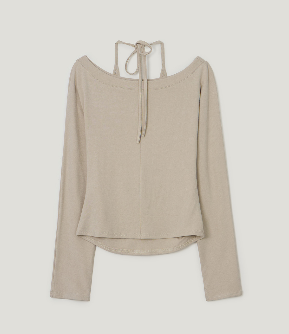 TWEE Robol halter sleeveless layered long sleeve T-shirt - Product detail view