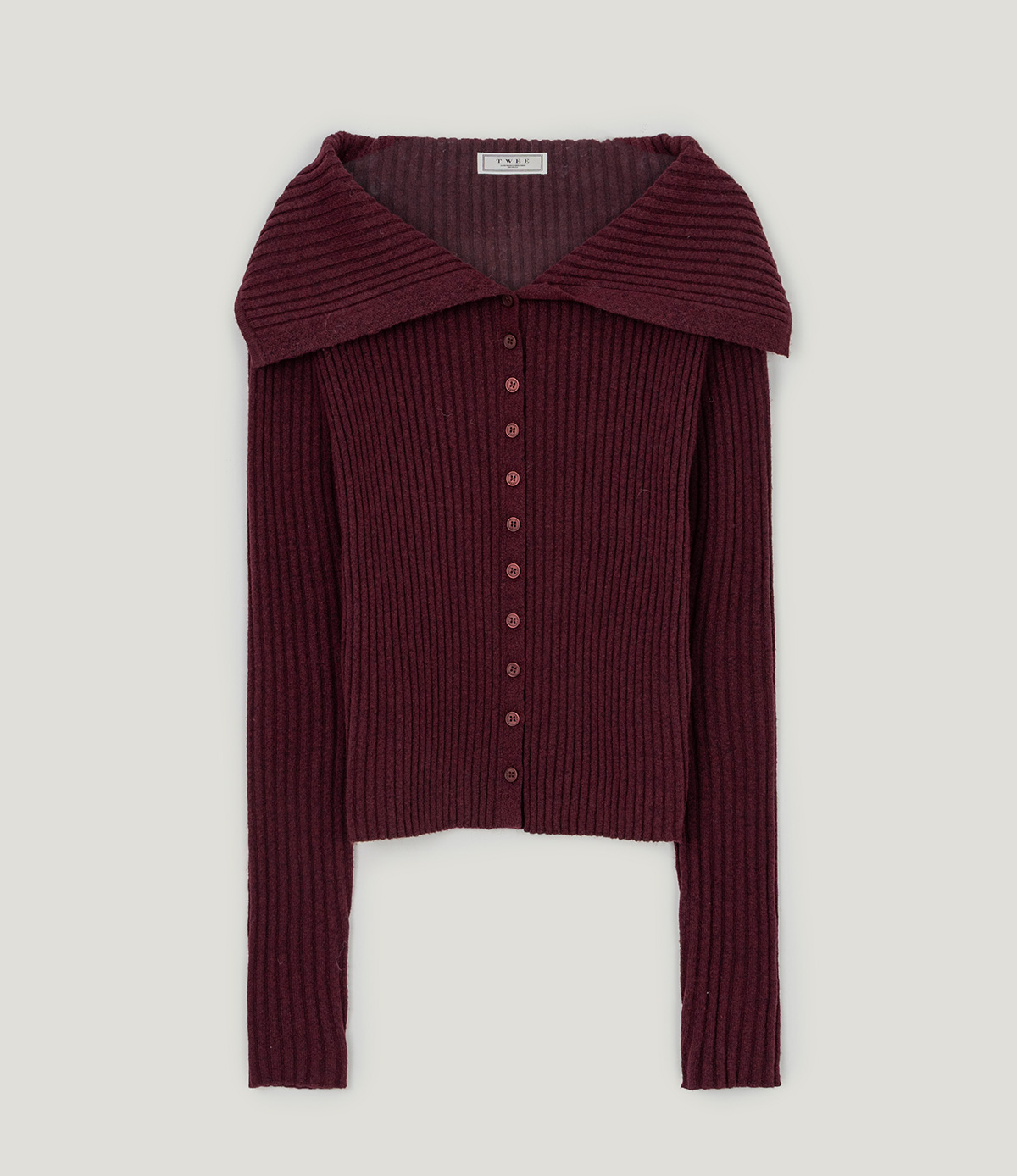 TWEE Riden sailor collar ribbed long sleeve knit - Product detail view