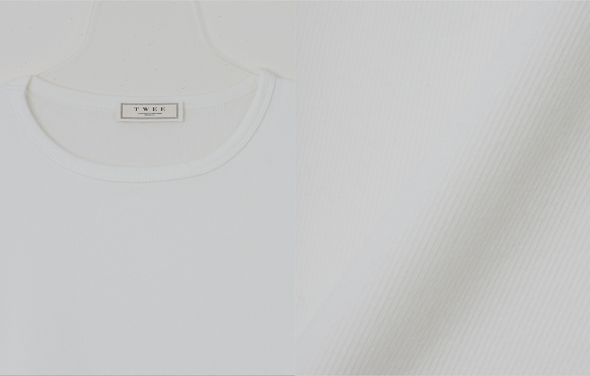TWEE Orin vintage round neck short sleeve T-shirt - Product detail view