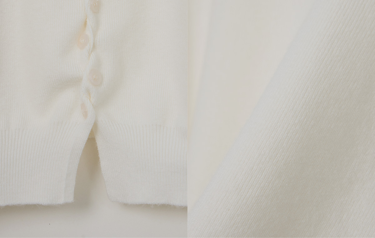 TWEE Korat zigzag button collar knit long sleeve cardigan - Product detail view