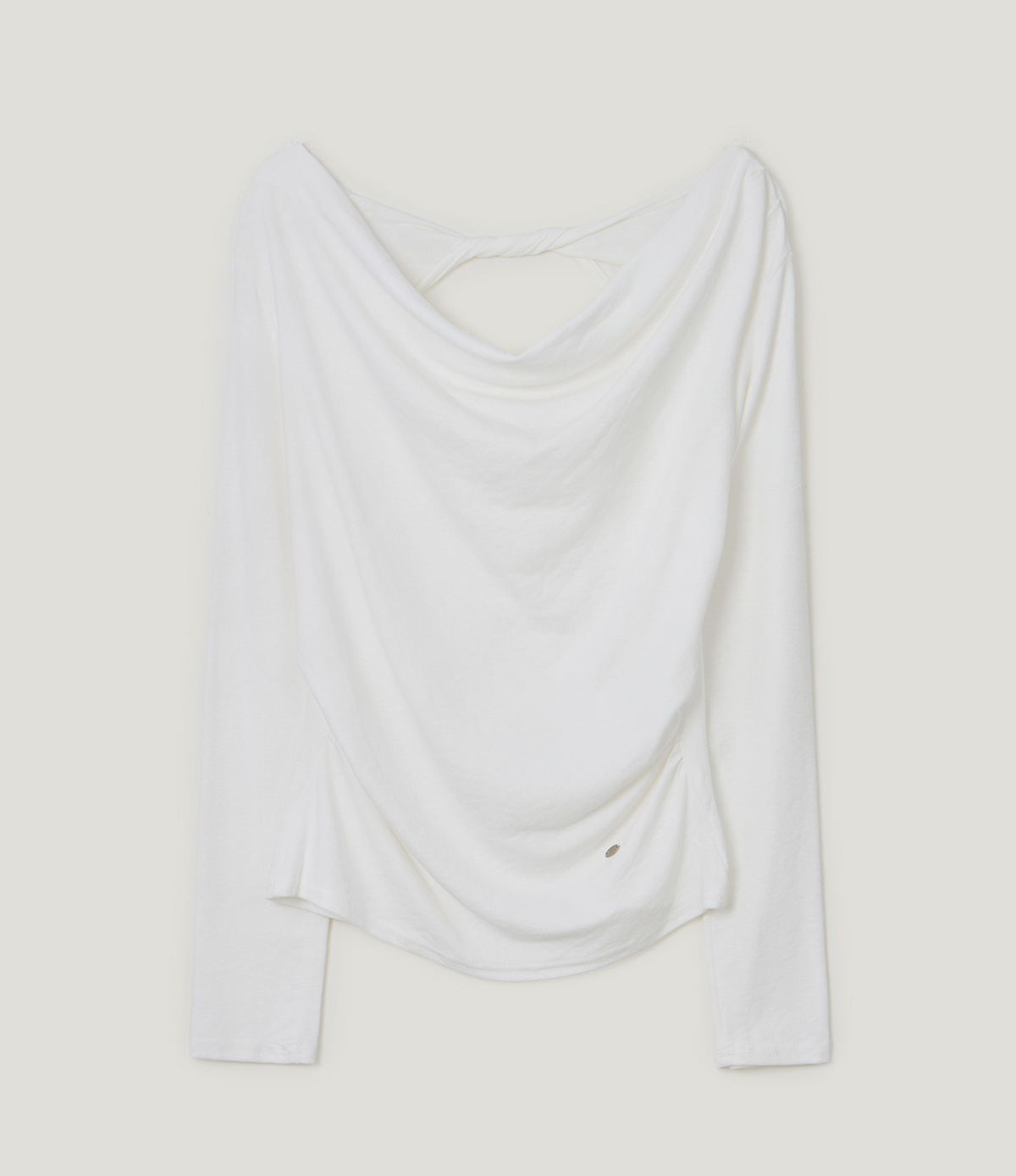 TWEE Bollin drape back slit long sleeve T-shirt - Product detail view
