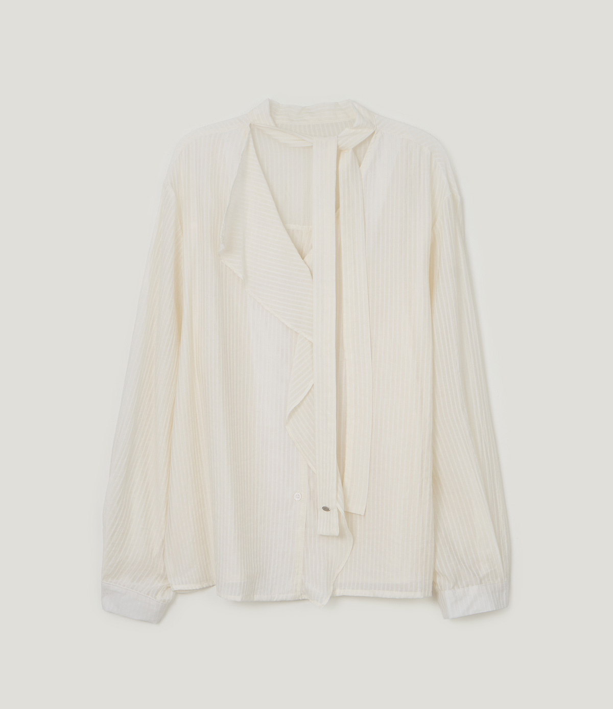 TWEE Kesi frill stripe strap long sleeve blouse - Product detail view