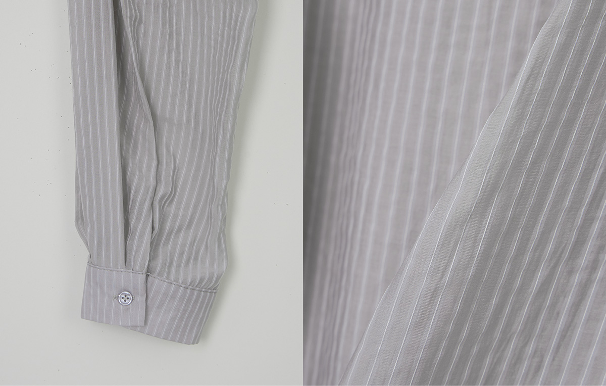 TWEE Kesi frill stripe strap long sleeve blouse - Product detail view