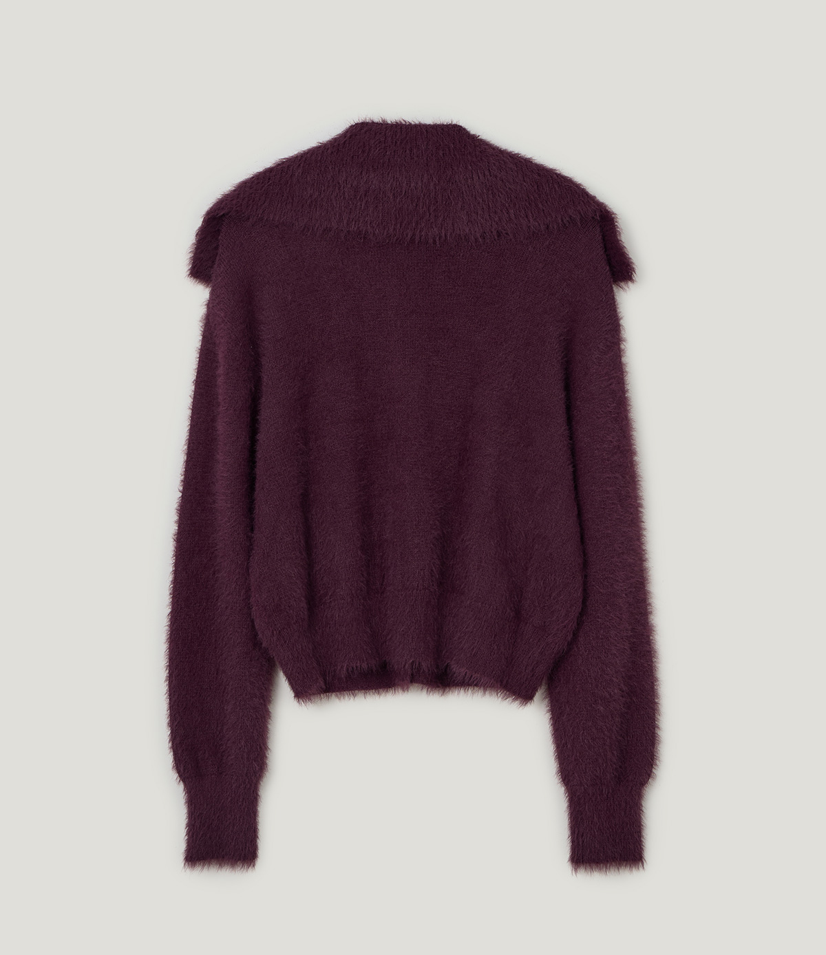 TWEE Sophie brushed collar knit long sleeve cardigan - Product detail view
