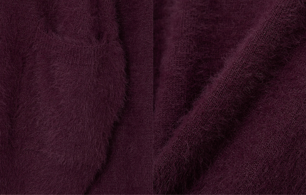 TWEE Sophie brushed collar knit long sleeve cardigan - Product detail view