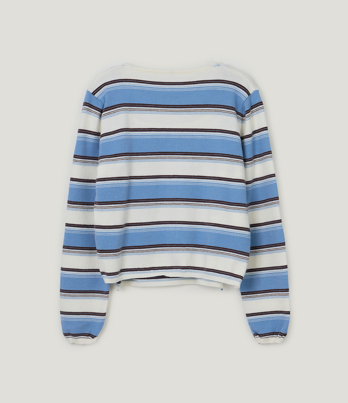 TWEE Curvin wide stripe sleeveless cardigan set - Product detail view