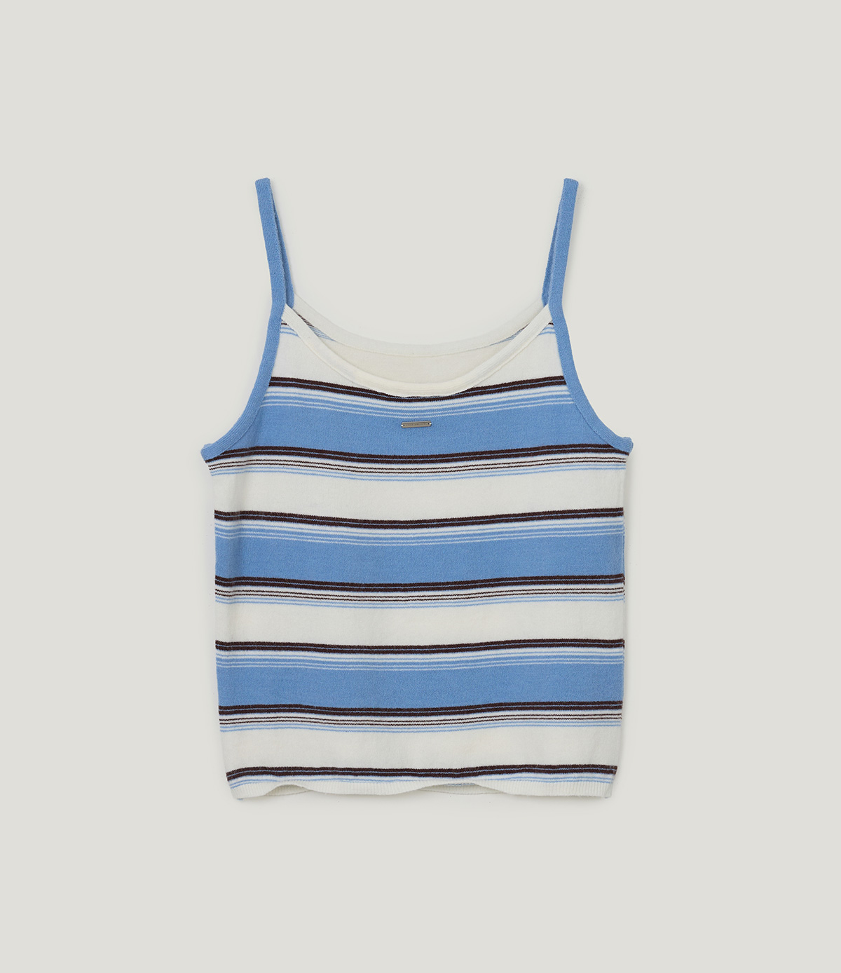 TWEE Curvin wide stripe sleeveless cardigan set - Product detail view