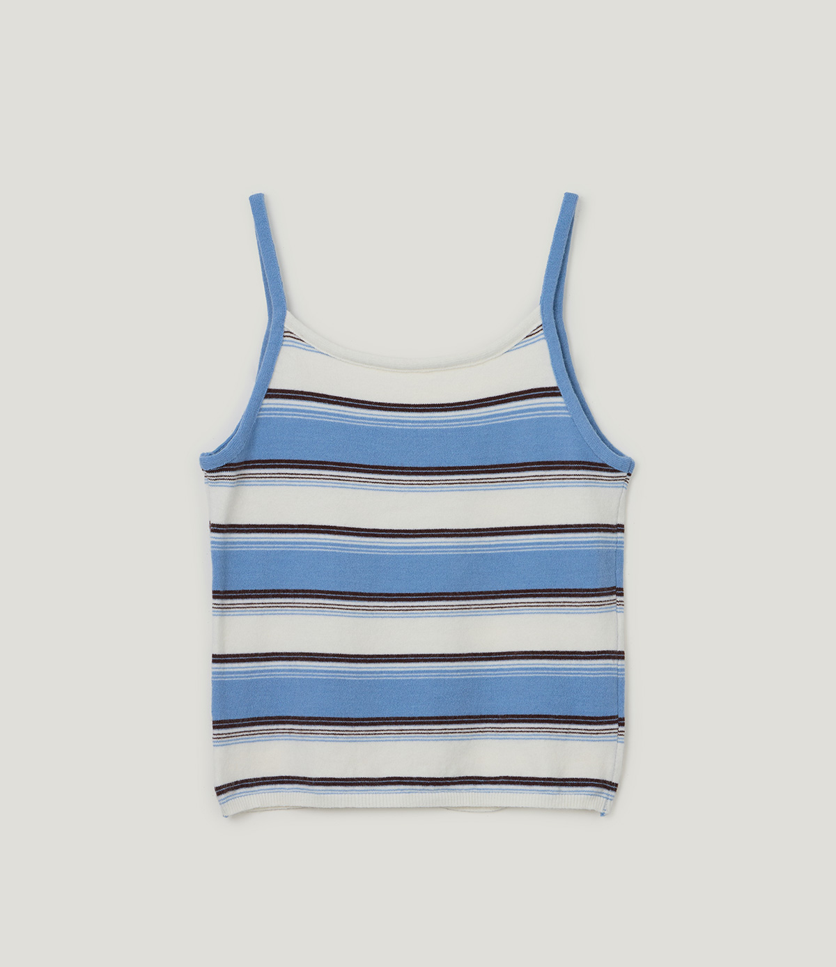 TWEE Curvin wide stripe sleeveless cardigan set - Product detail view