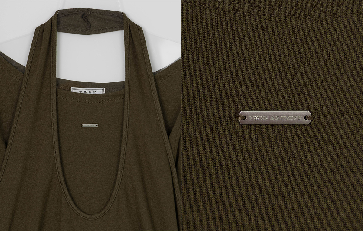 TWEE Pontis halter layered long sleeve T-shirt - Product detail view