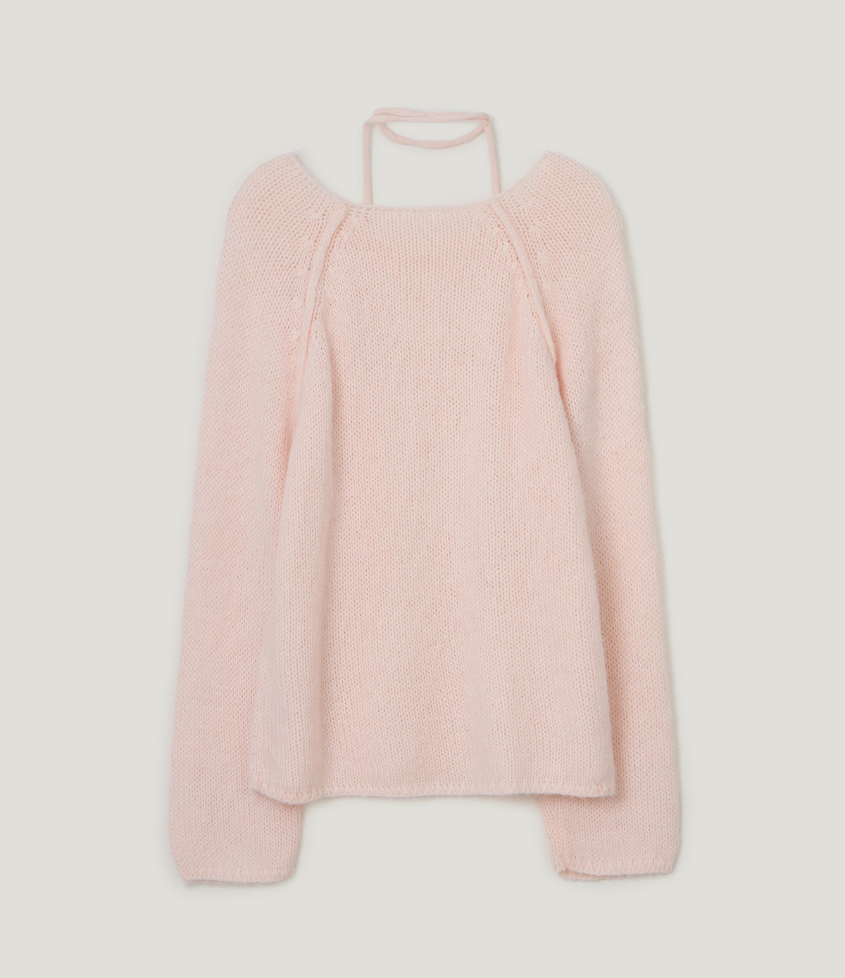 TWEE Muz oversized raglan brushed long sleeve knit (strap set) - Product detail view