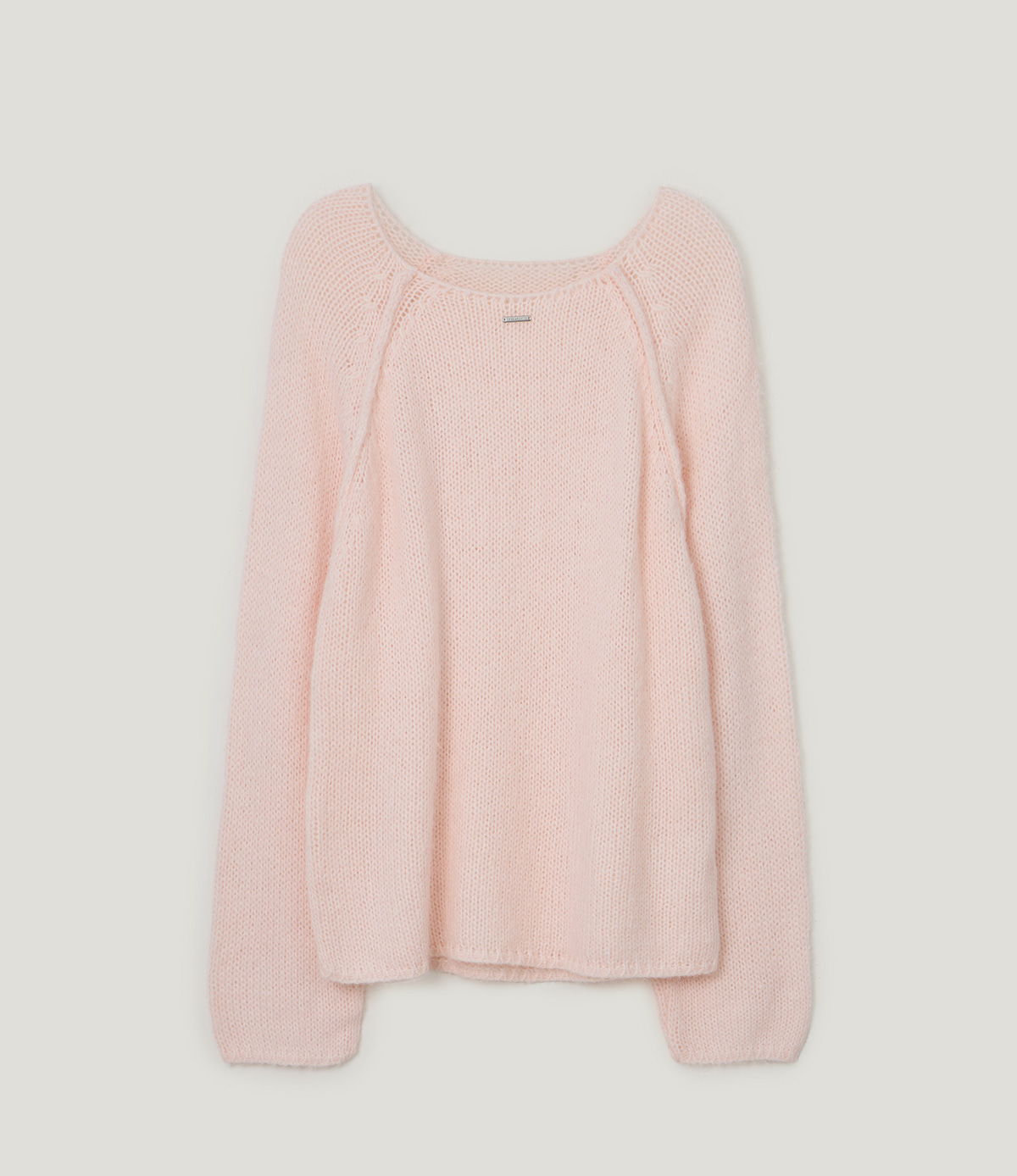 TWEE Muz oversized raglan brushed long sleeve knit (strap set) - Product detail view