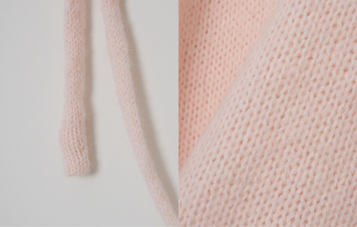 TWEE Muz oversized raglan brushed long sleeve knit (strap set) - Product detail view