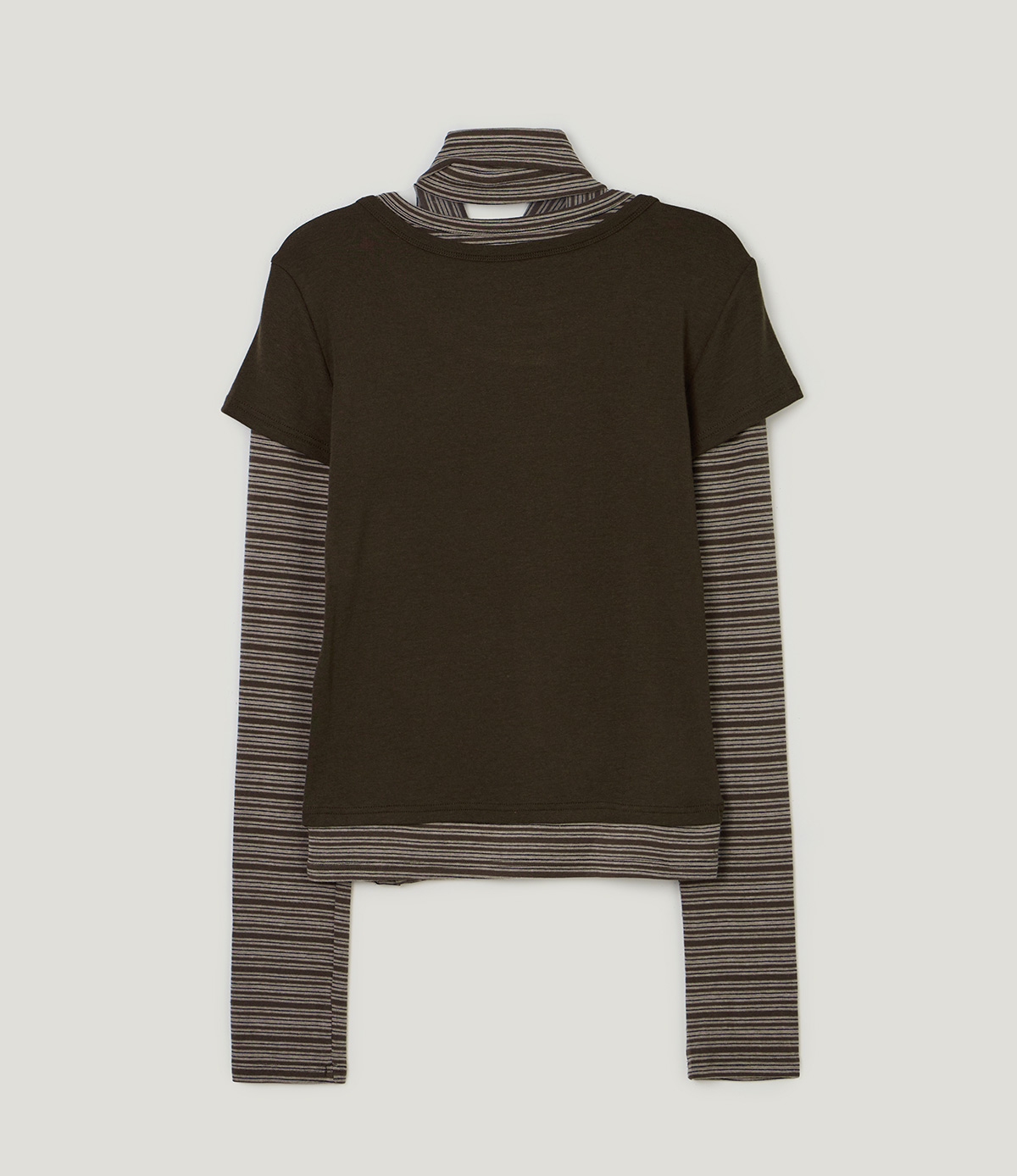 TWEE Solen stripe layered long sleeve T-shirt (strap set) - Product detail view