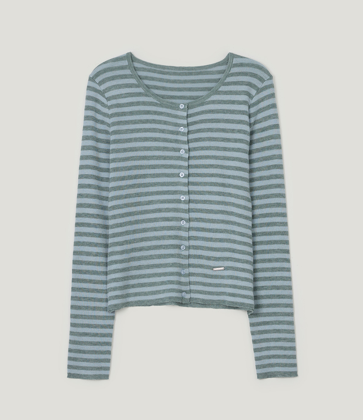 TWEE Pera stripe knit long sleeve cardigan - Product detail view