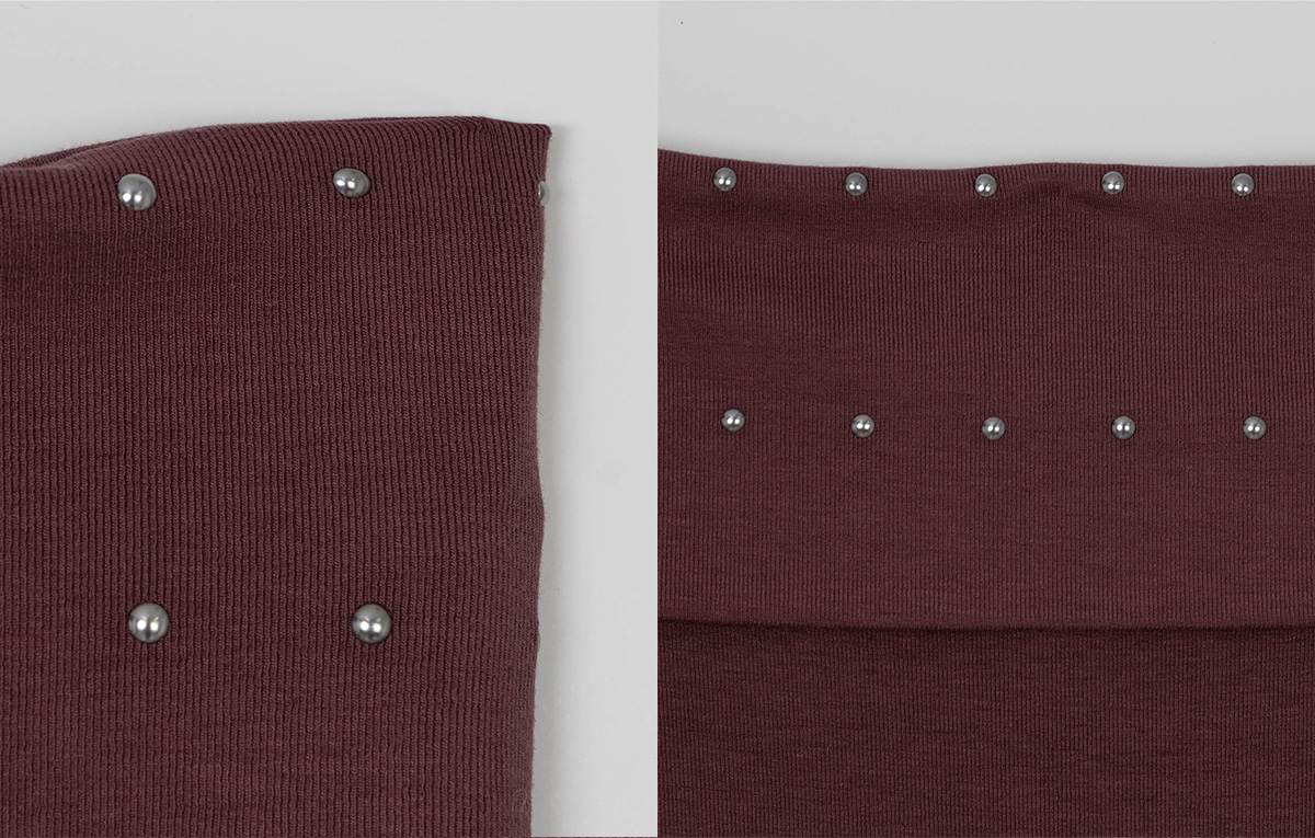 TWEE Nego stud folding maxi long skirt - Product detail view