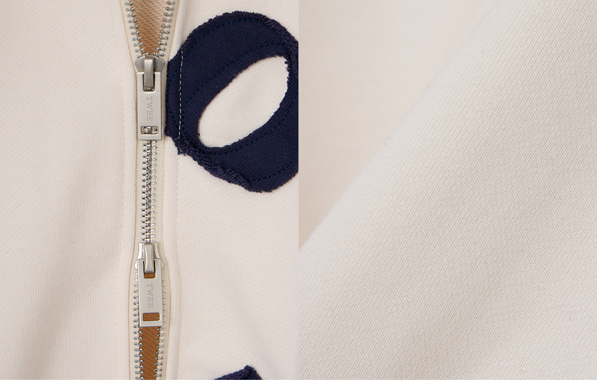 TWEE Clone patch contrast hood zip-up - Product detail view