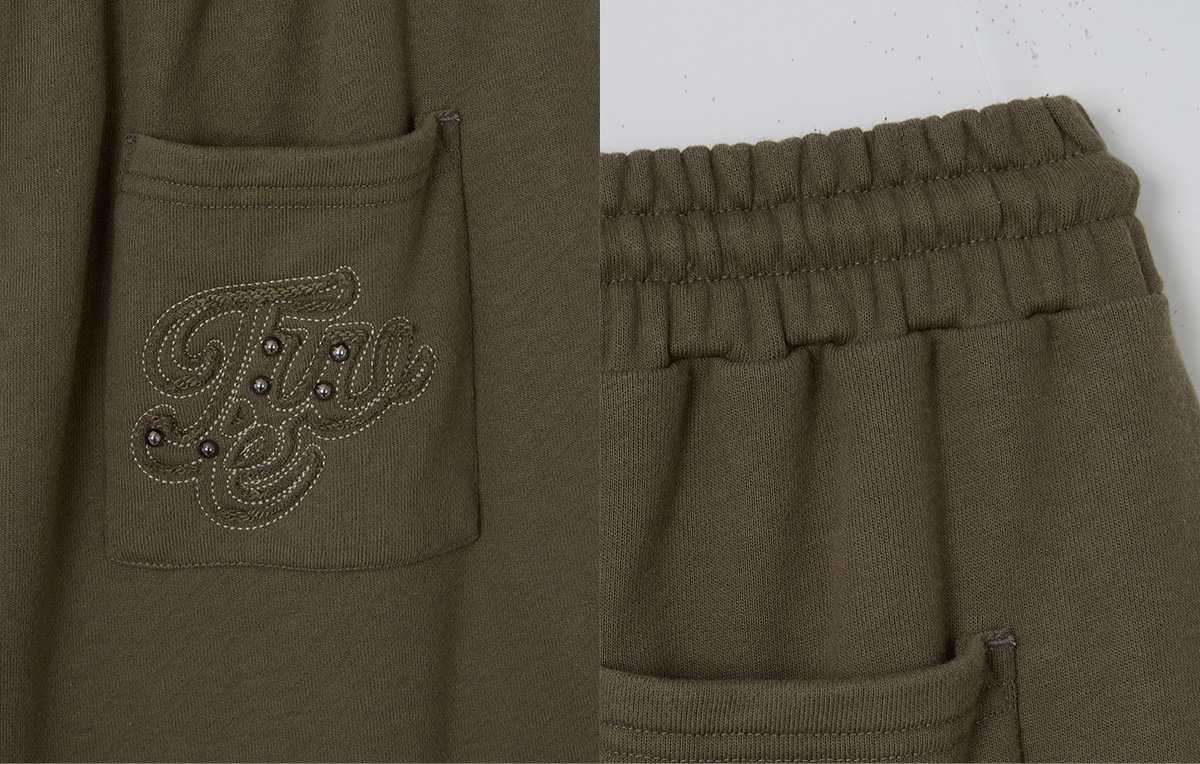 TWEE Reven stud banding long sweatpants - Product detail view