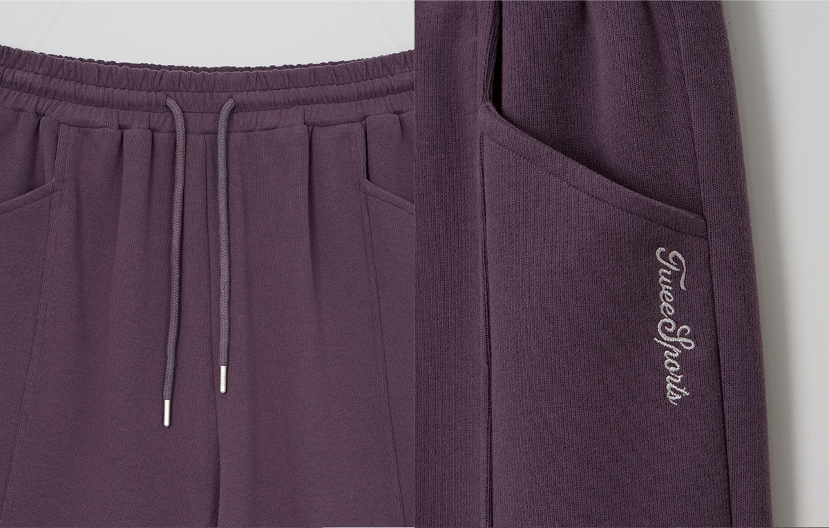 TWEE Med panel banding long sweatpants - Product detail view