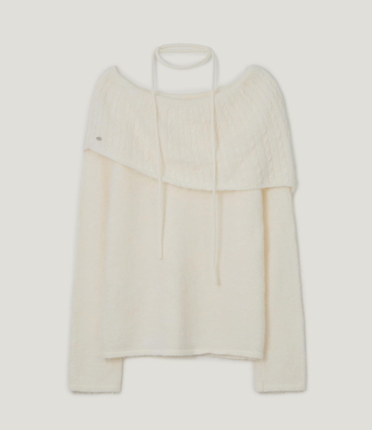 TWEE Ritun patterned off-shoulder long sleeve knit (strap set) - Product detail view