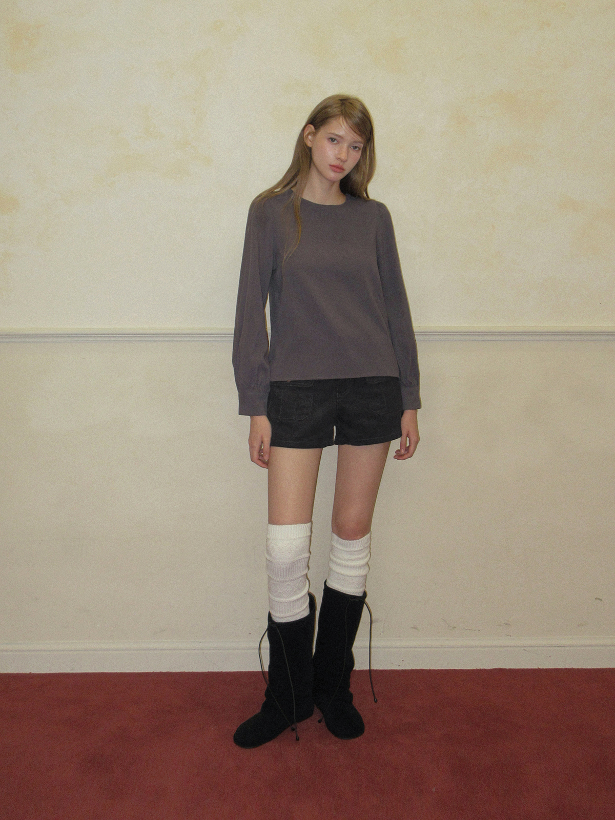 TWEE Nutt big pocket corduroy shorts - Model styling view