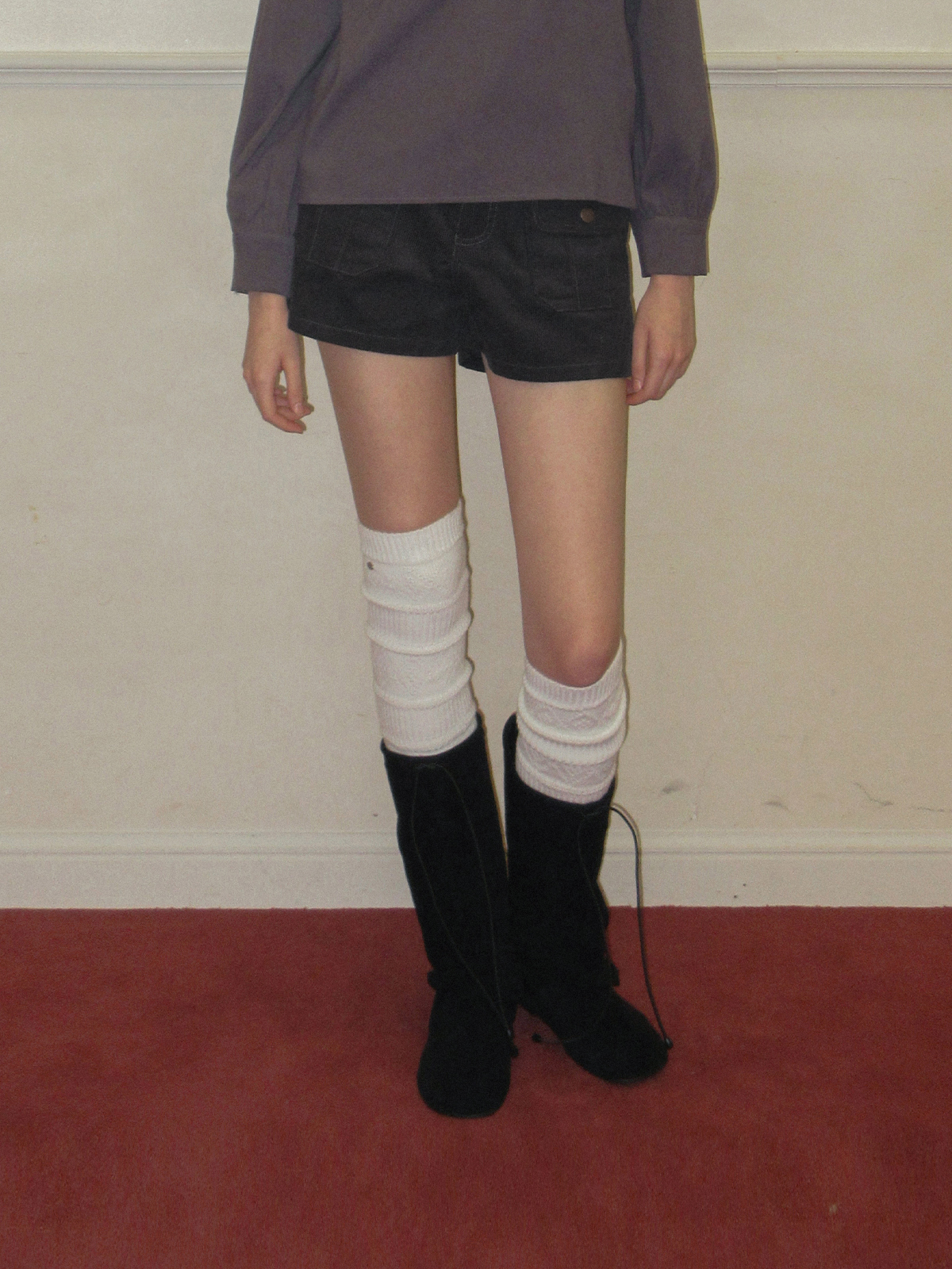 TWEE Nutt big pocket corduroy shorts - Model styling view