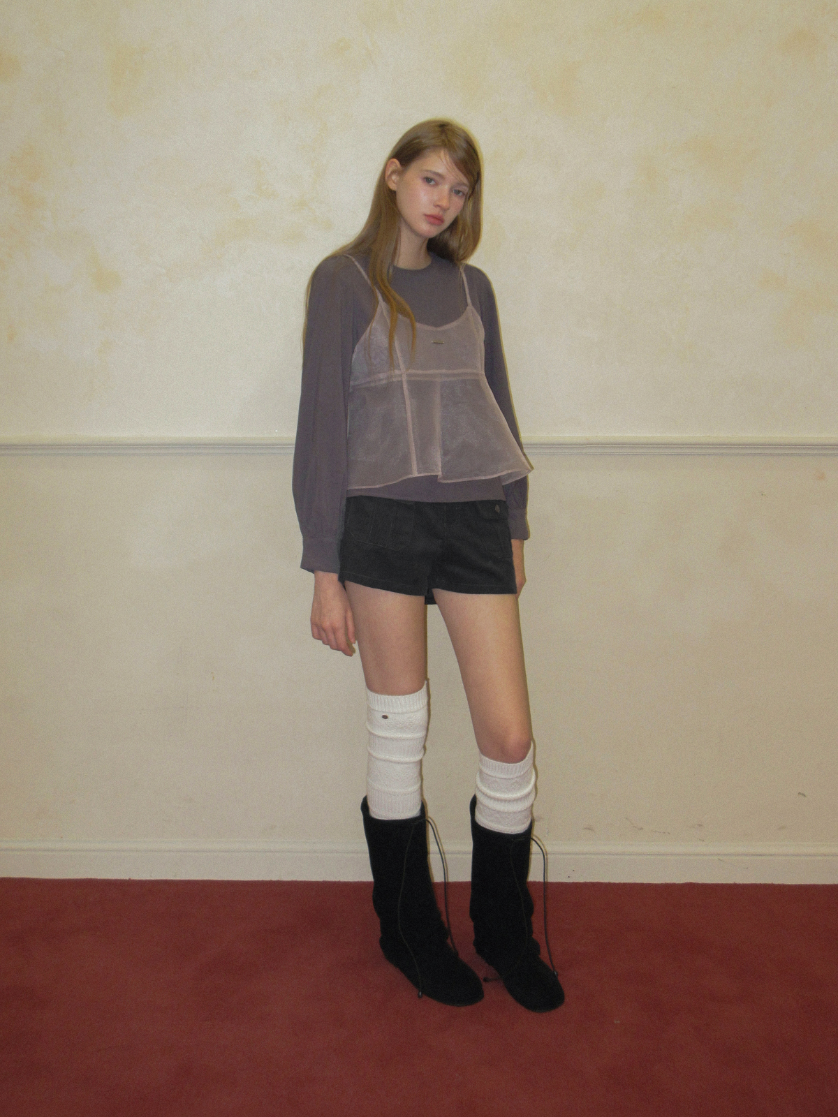 TWEE Nutt big pocket corduroy shorts - Model styling view