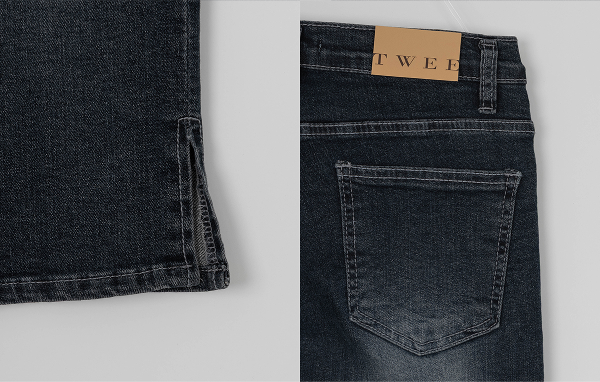TWEE Dezel washed capri denim pants - Product detail view