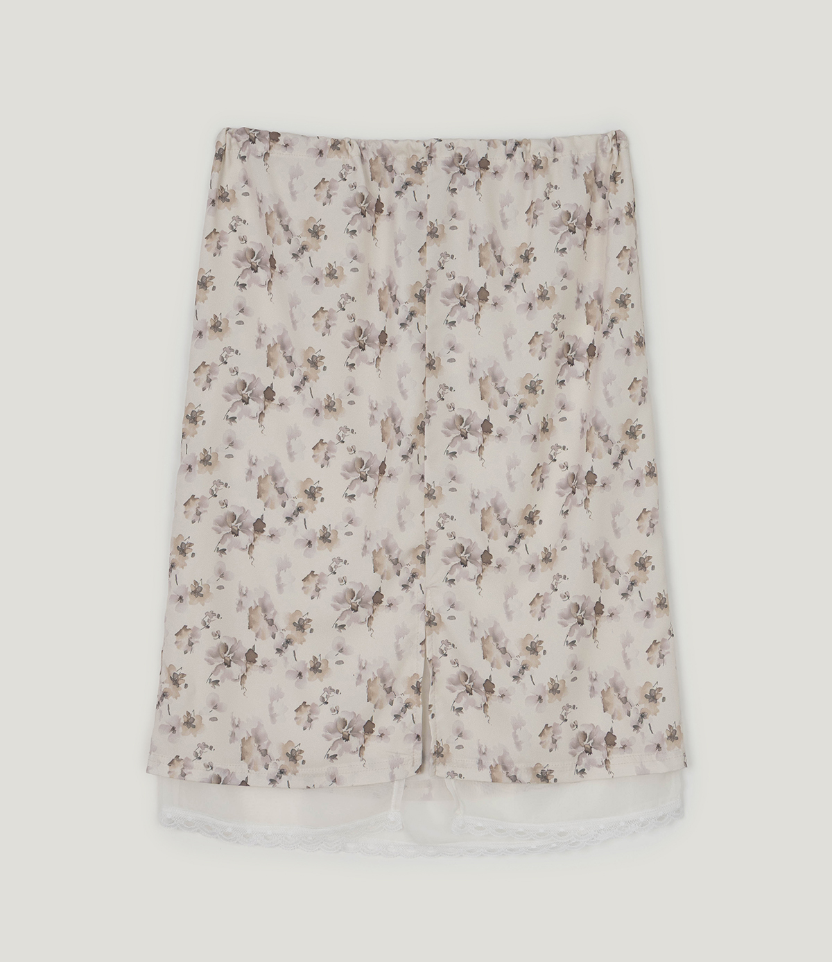 TWEE Word floral pattern satin midi skirt - Product detail view