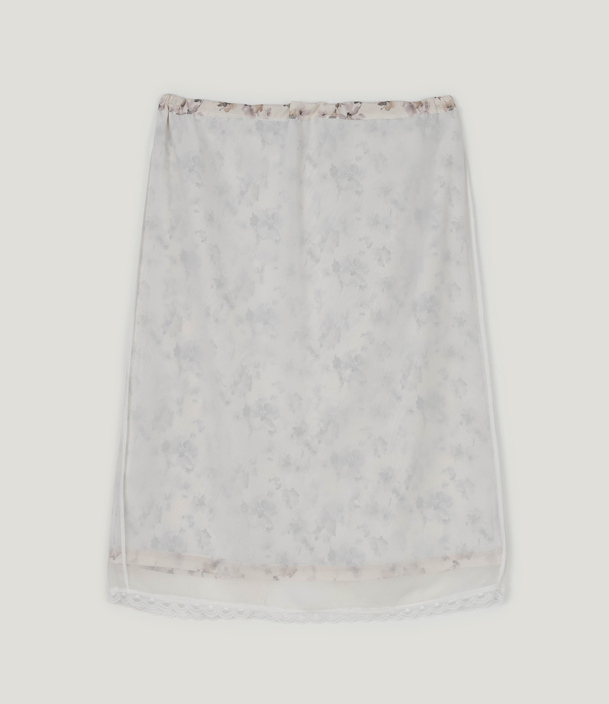 TWEE Word floral pattern satin midi skirt - Product detail view