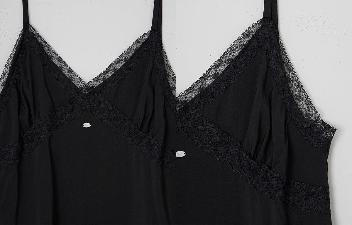 TWEE Benmu lace satin sleeveless blouse - Product detail view