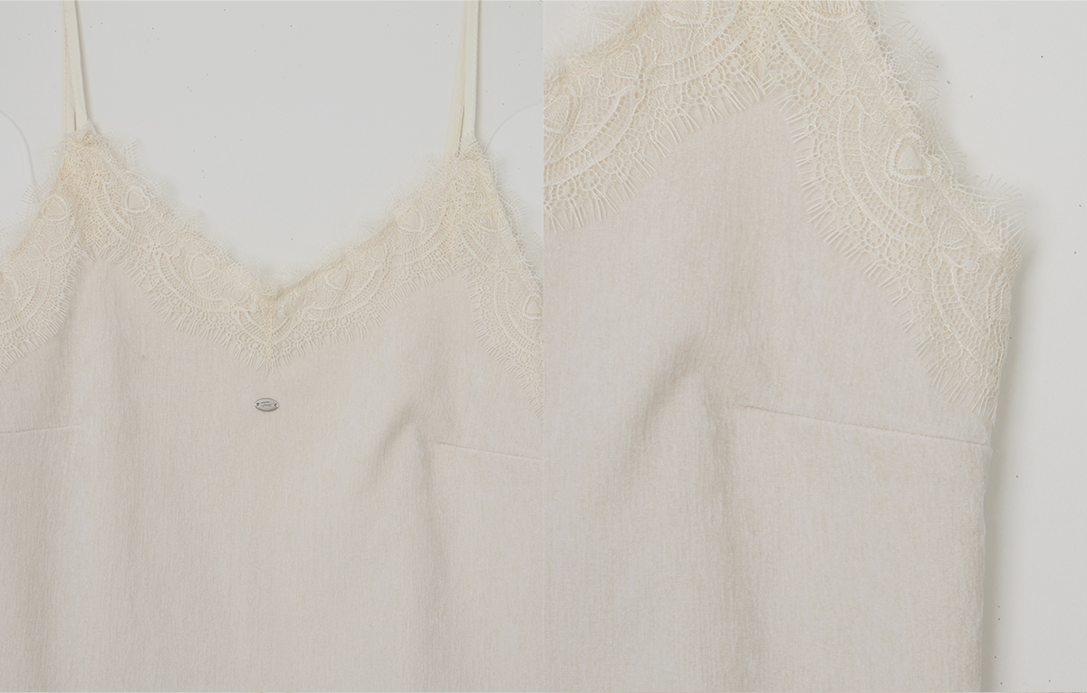 TWEE Pevol lace suede sleeveless blouse - Product detail view