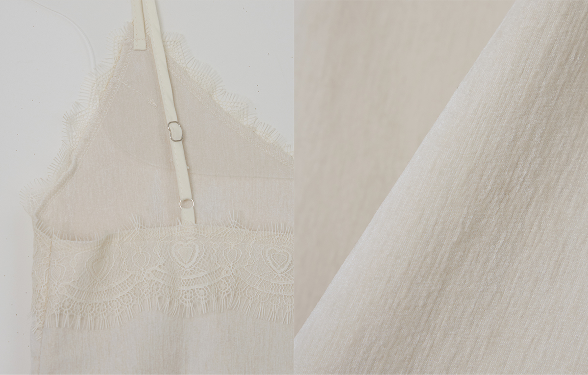 TWEE Pevol lace suede sleeveless blouse - Product detail view