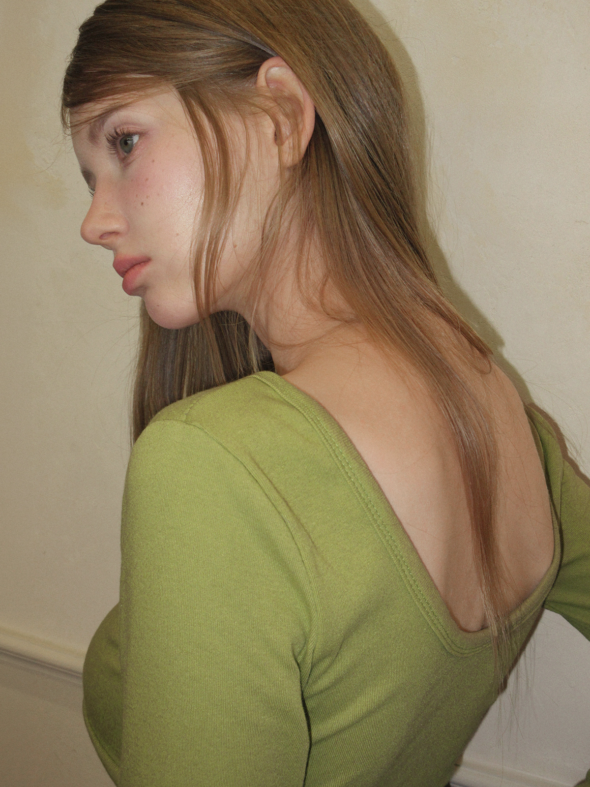 TWEE Relly wrap long sleeve T-shirt - Model styling view