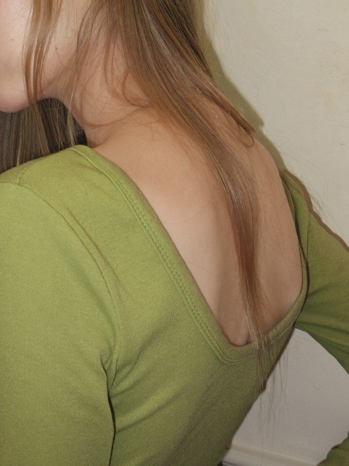 TWEE Relly wrap long sleeve T-shirt - Model styling view