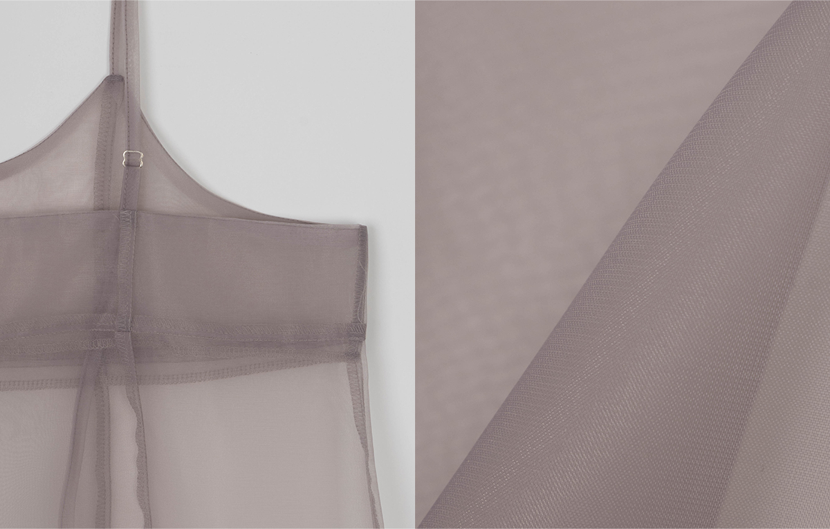 TWEE Beel pink see-through organza bustier - Product detail view