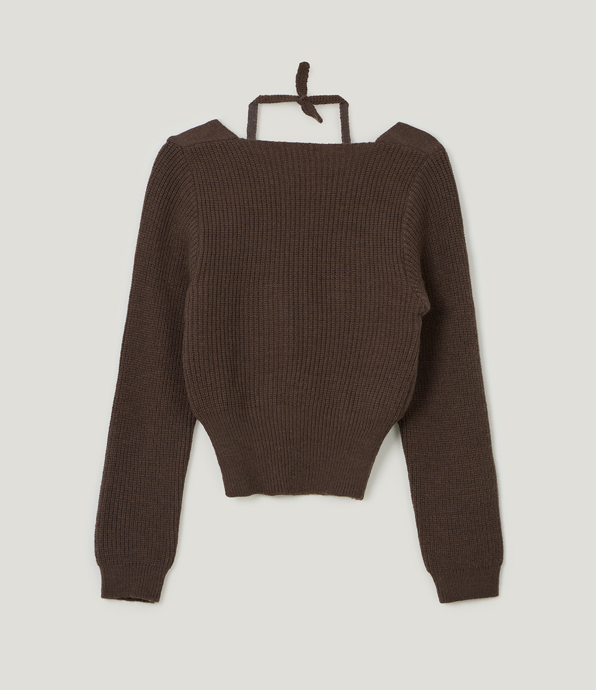 TWEE Tia halter layered wrap long sleeve knit - Product detail view
