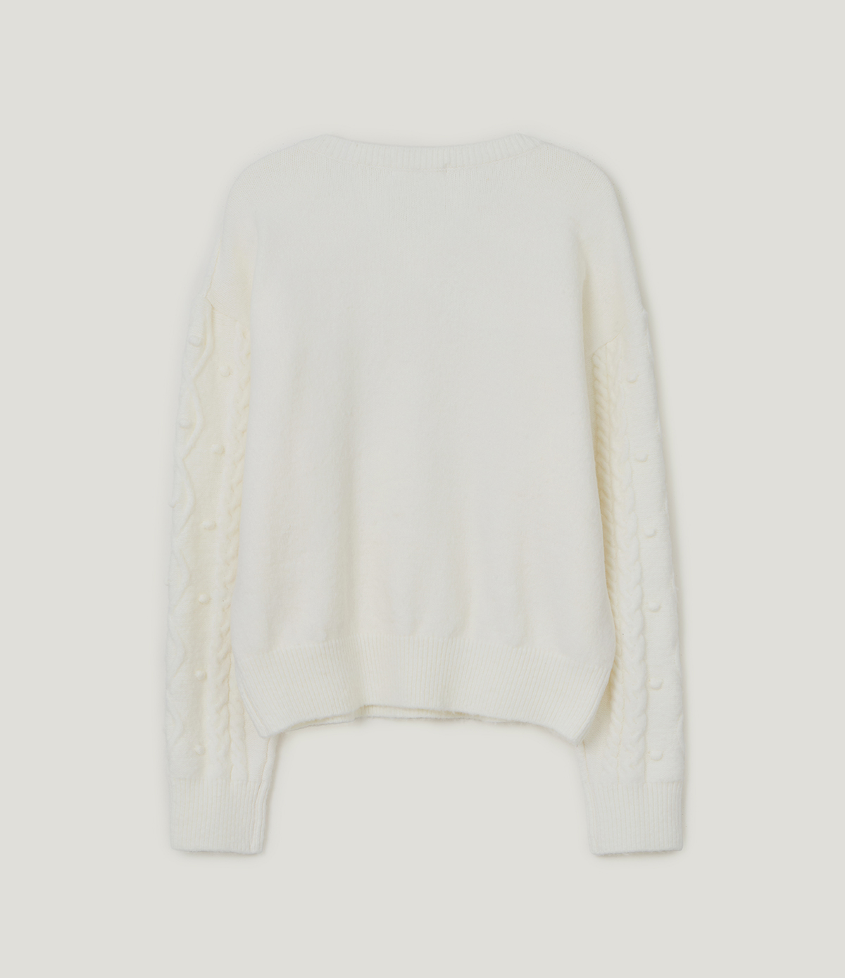 TWEE Kuti cable pattern round neck long sleeve knit - Product detail view
