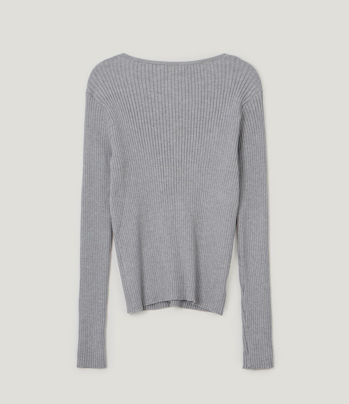 TWEE Elan slim ribbed knit long sleeve cardigan - Product detail view