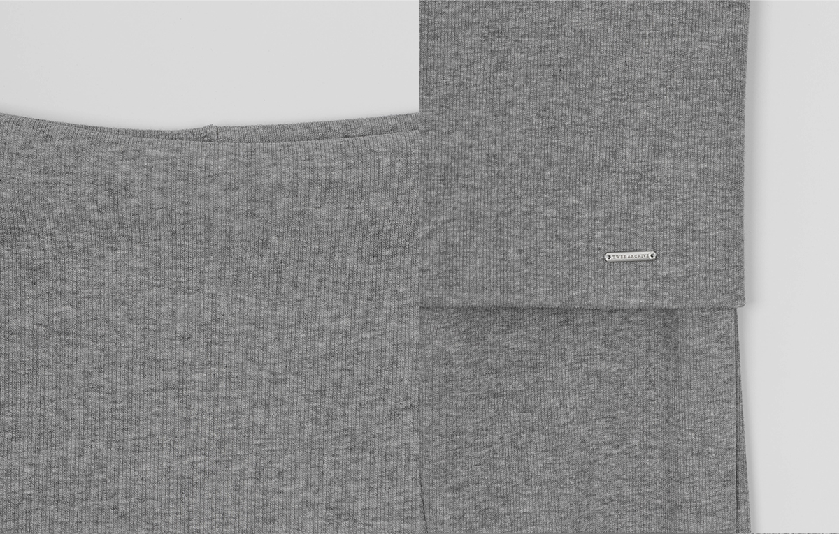 TWEE Puen folding ribbed long pants - Product detail view
