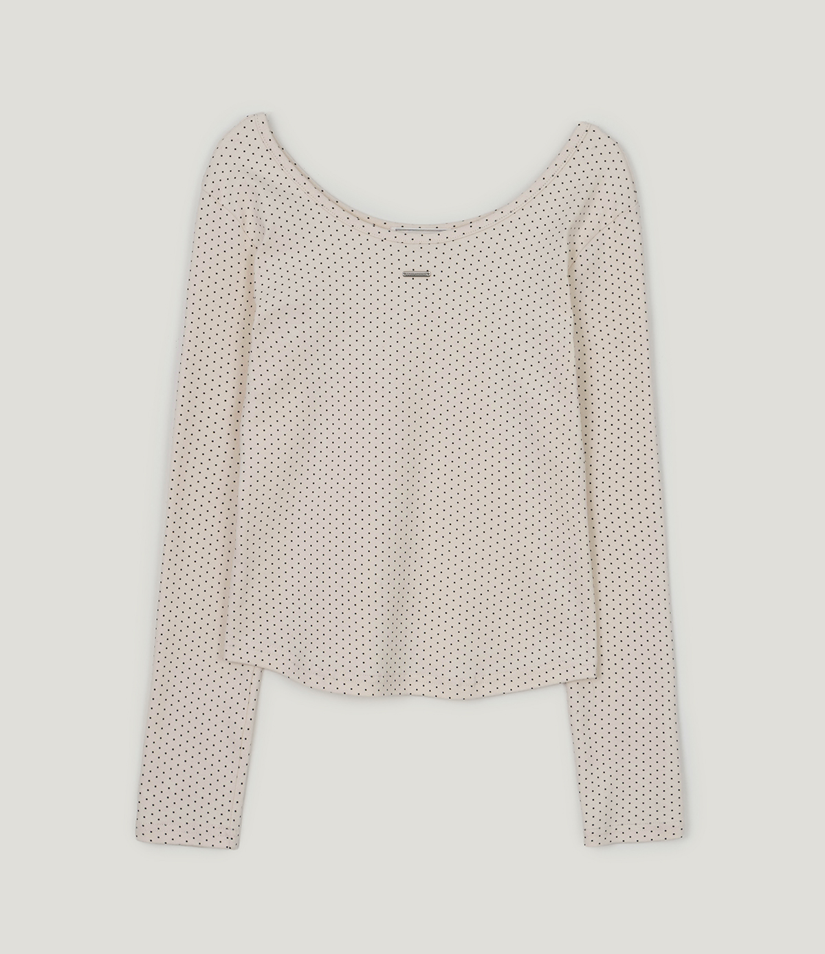TWEE Comme dot round neck long sleeve T-shirt - Product detail view