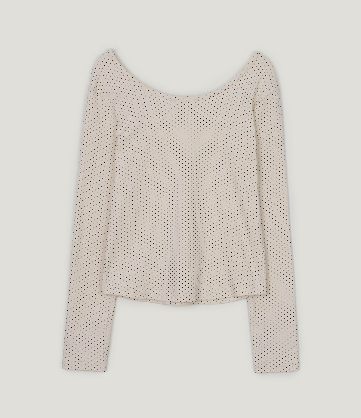 TWEE Comme dot round neck long sleeve T-shirt - Product detail view