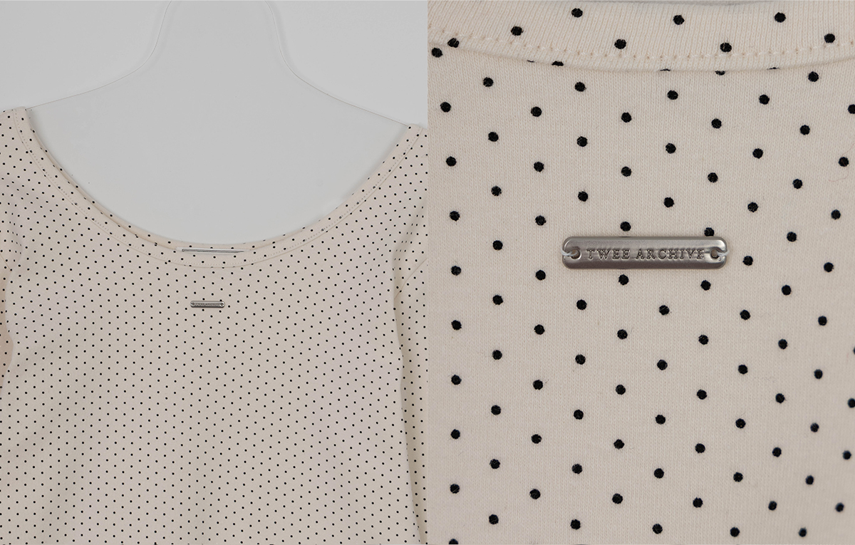 TWEE Comme dot round neck long sleeve T-shirt - Product detail view