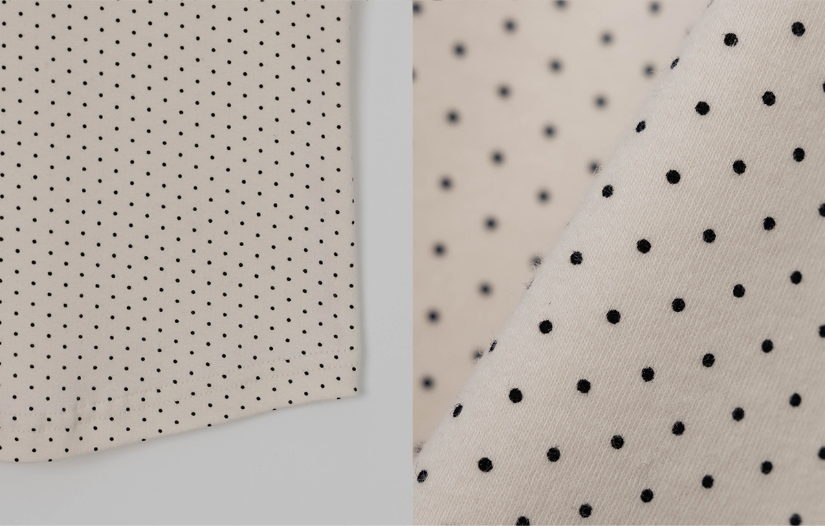 TWEE Comme dot round neck long sleeve T-shirt - Product detail view