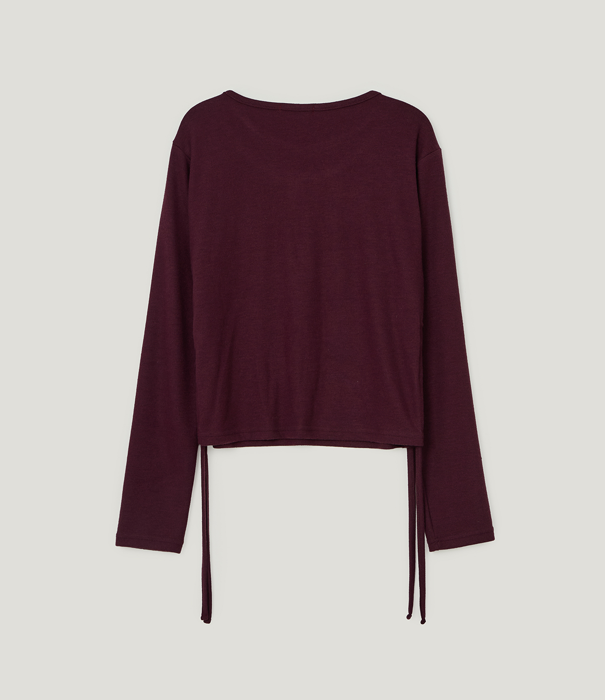 TWEE Epu layered shirring fleece long sleeve T-shirt - Product detail view