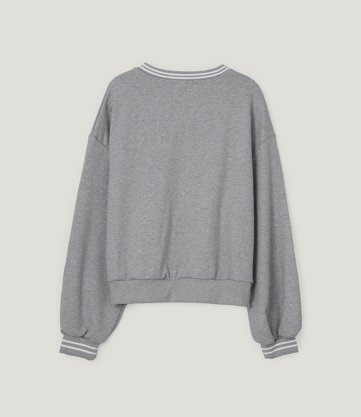 TWEE Perat archive V-neck contrast long sleeve sweatshirt - Product detail view
